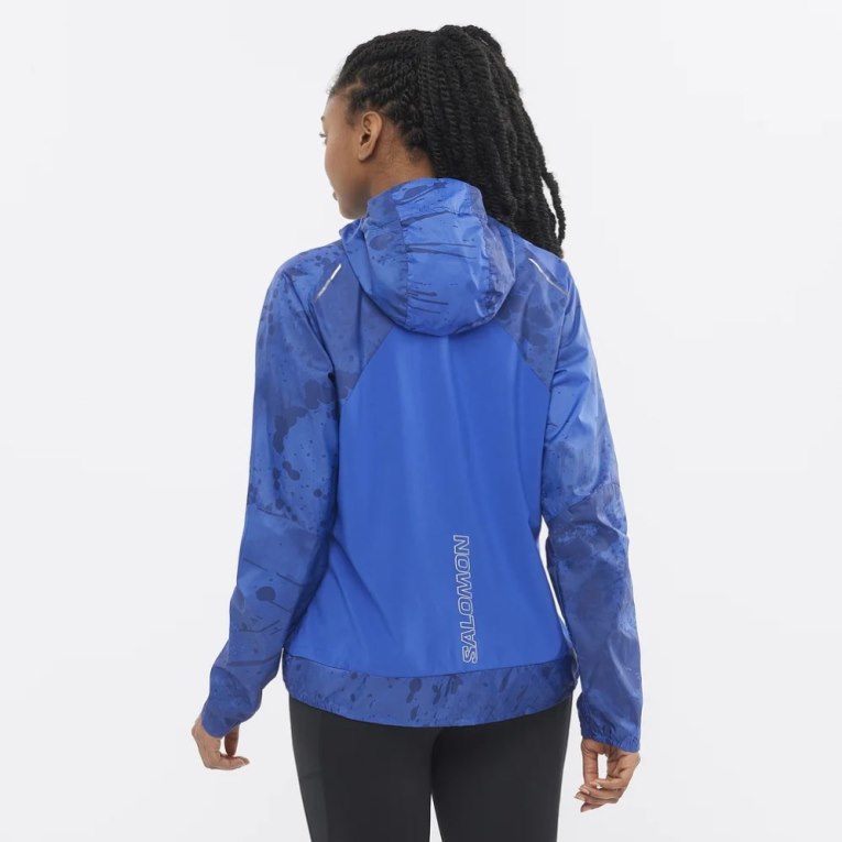 Salomon Bonatti Cross Wind Women's Shell Jackets Blue | CA 82H64